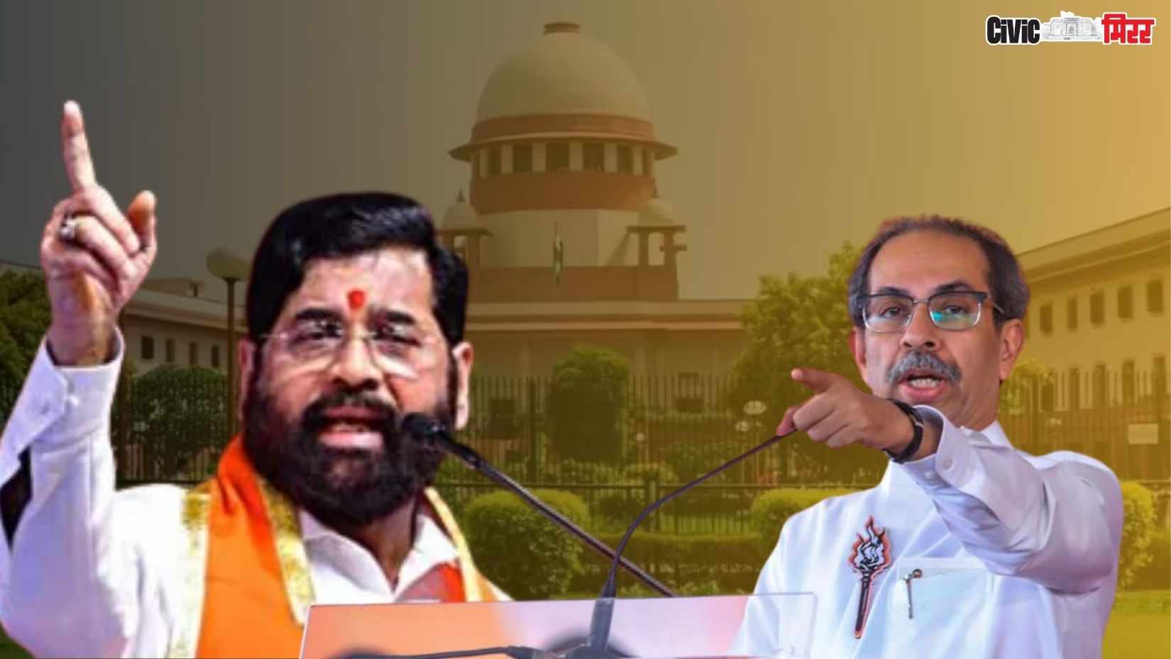 Shiv Sena,Uddhav Thackeray,Eknath Shinde,Supreme Court,Shiv Sena symbol case, Supreme Court Shiv Sena, Shiv Sena verdict, party symbol dispute, Shiv Sena municipal elections, Supreme Court August hearing, political symbol controversy, India election news